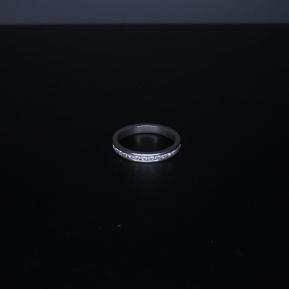 Silver Tone Infinity Band with Clear Stones - Picture 3 of 3